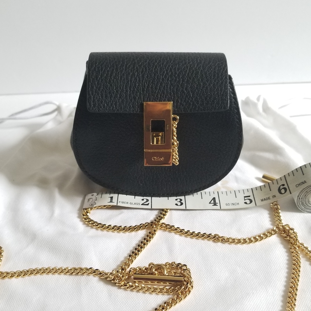 Chloe Drew Leather Crossbody Backpack Black - Picture 7 of 15